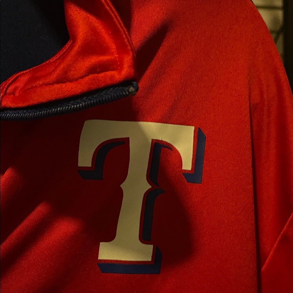 NWOT Fanatics Red and Blue Quarter-Zip Pullover - Picture 3 of 8